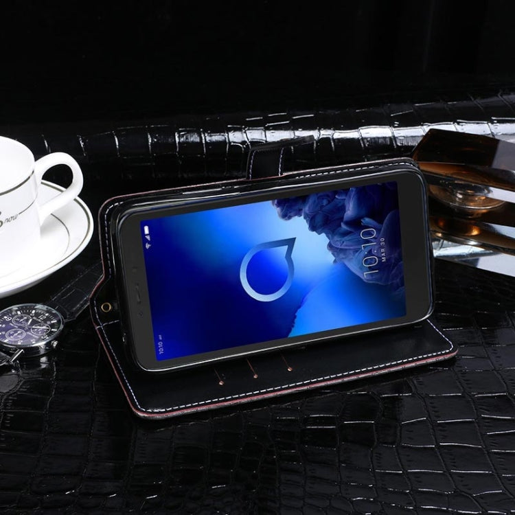 For Alcatel 1V (2019) idewei Crocodile Texture Horizontal Flip Leather Case with Holder & Card Slots & Wallet