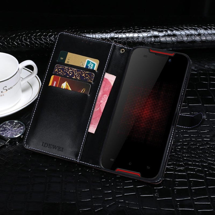 For Cubot Quest Lite idewei Crocodile Texture Horizontal Flip Leather Case with Holder & Card Slots & Wallet