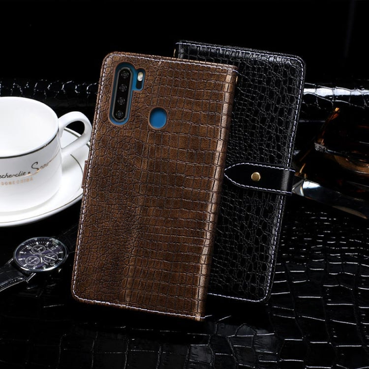 For Blackview A80 Pro idewei Crocodile Texture Horizontal Flip Leather Case with Holder & Card Slots & Wallet