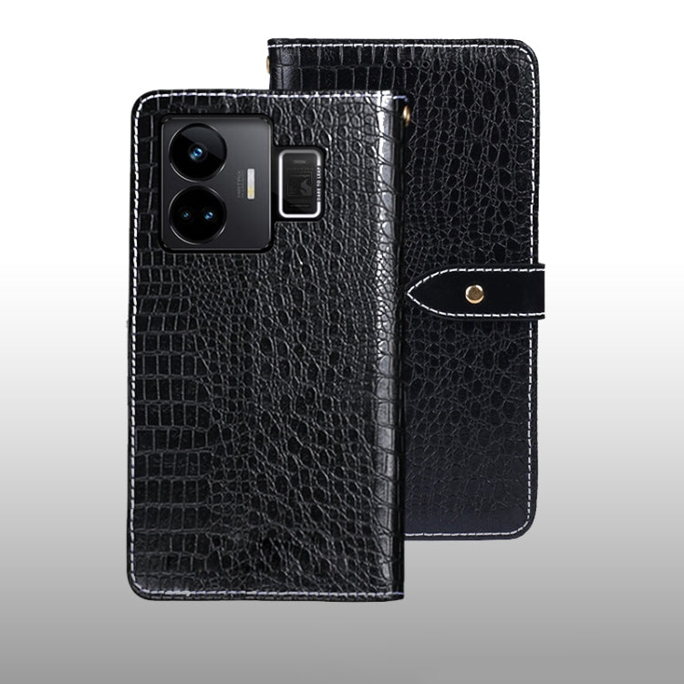 For Realme GT3 5G Global/GT Neo 5 5G idewei Crocodile Texture Leather Phone Case