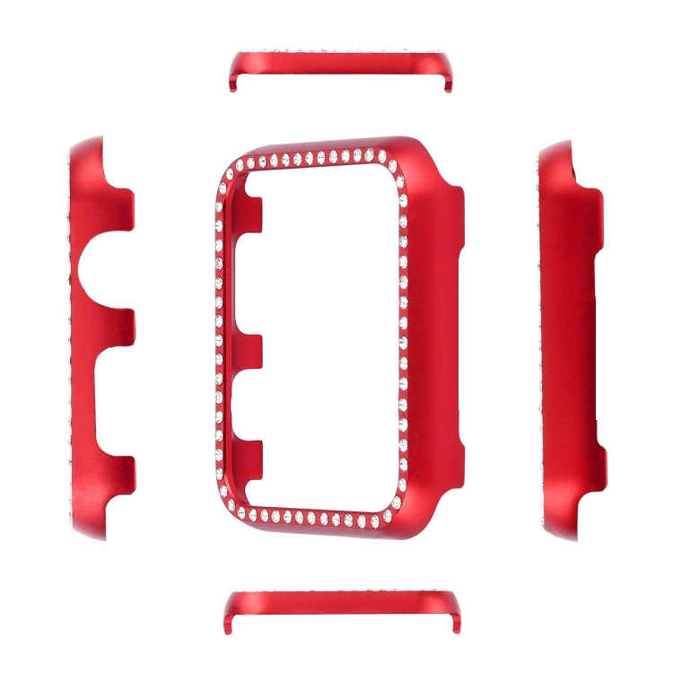 For Apple Watch Series 3&2&1 42mm Aluminum Alloy Diamond Watch Protective Case