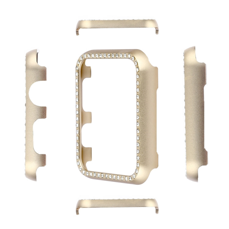 For Apple Watch Series 8&7 41mm Aluminum Alloy Diamond Watch Protective Case