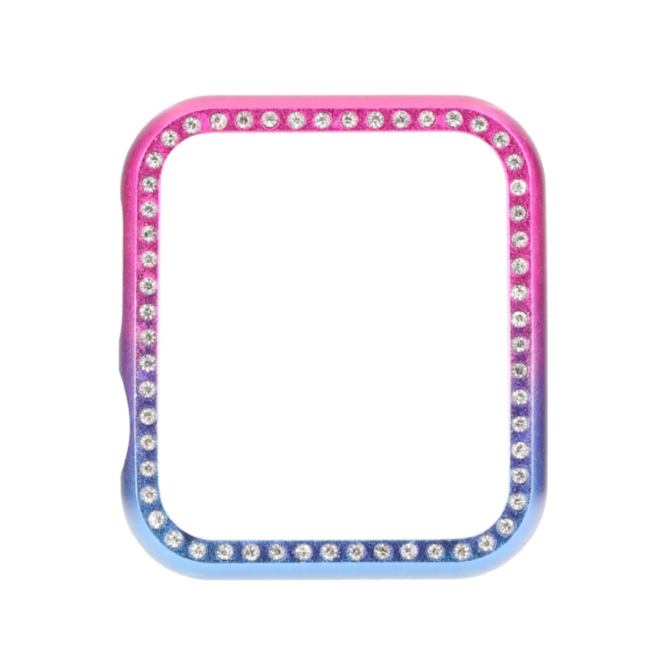 For Apple Watch Series 8&7 41mm Aluminum Alloy Diamond Watch Protective Case