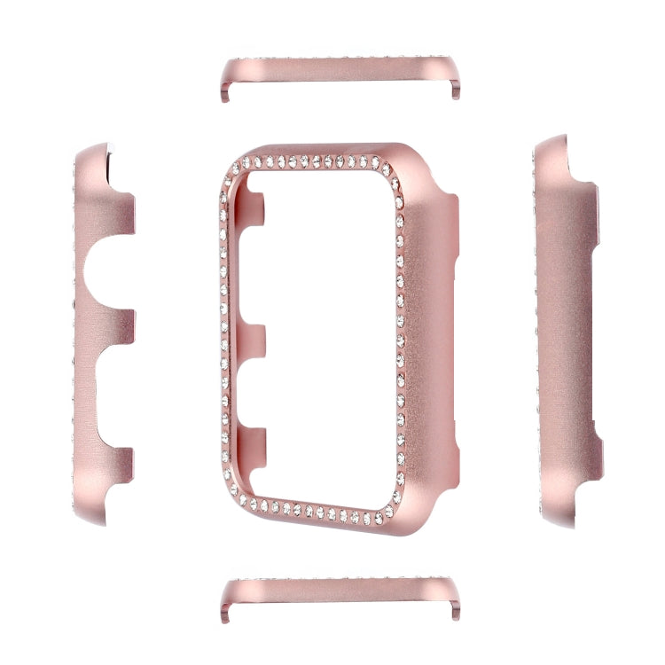 For Apple Watch Series 8&7 41mm Aluminum Alloy Diamond Watch Protective Case