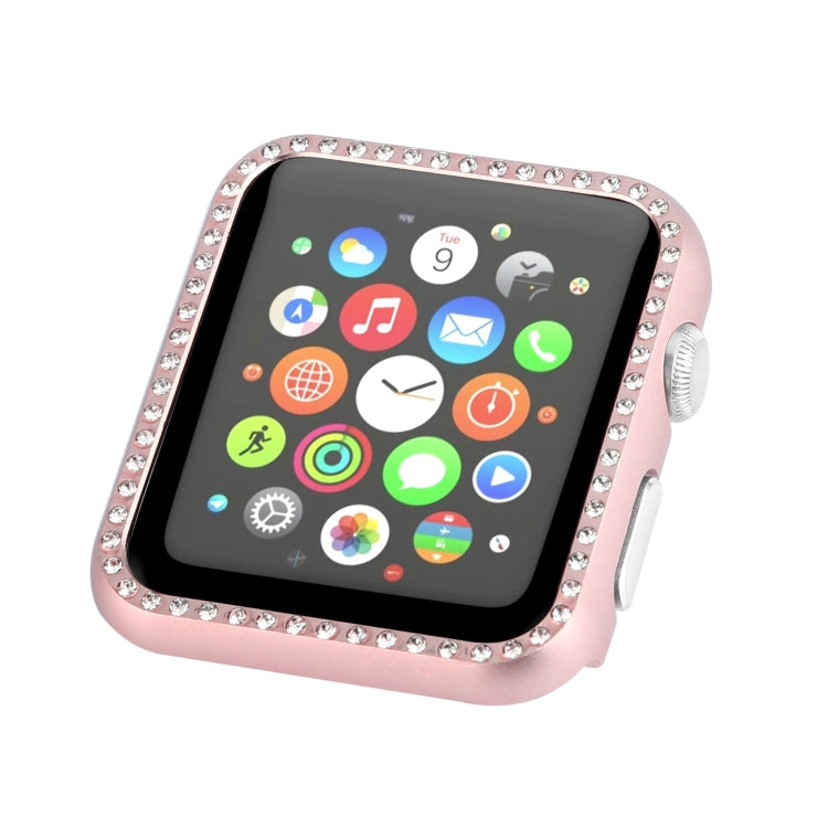 For Apple Watch Series 8&7 41mm Aluminum Alloy Diamond Watch Protective Case
