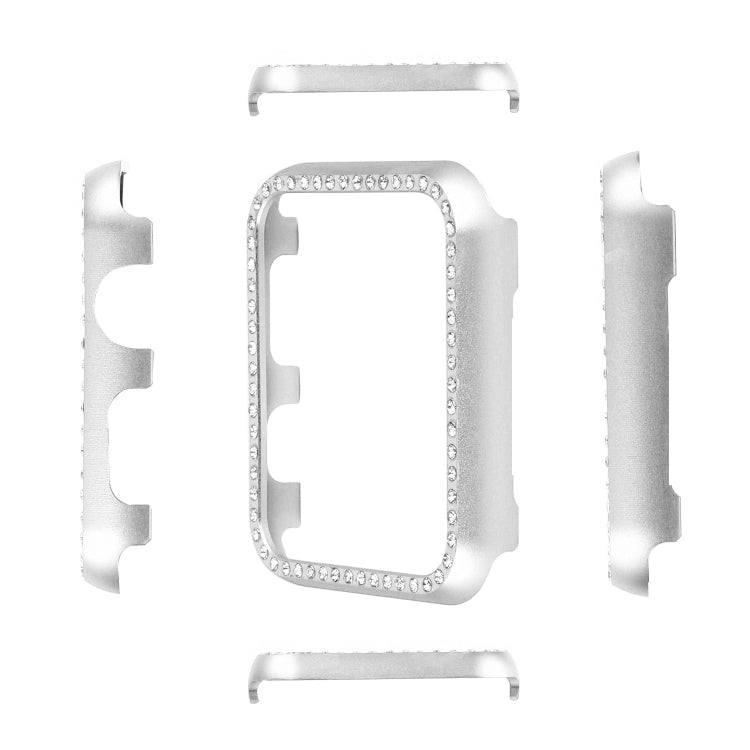 For Apple Watch Series 8&7 41mm Aluminum Alloy Diamond Watch Protective Case