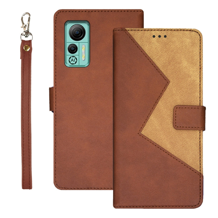 For Ulefone Note 14 idewei Two-color Splicing Leather Phone Case