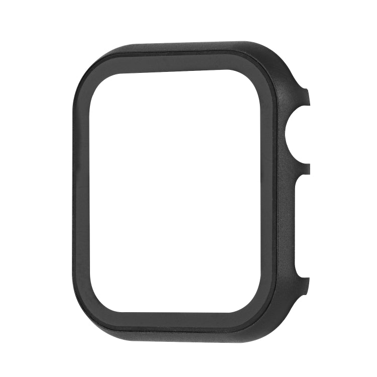 For Apple Watch Series 8&7 45mm Metal Frame + Tempered Glass Protector Case