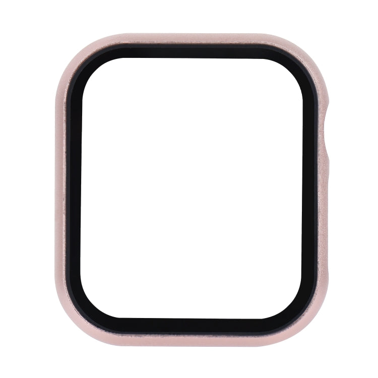 For Apple Watch Series 8&7 45mm Metal Frame + Tempered Glass Protector Case