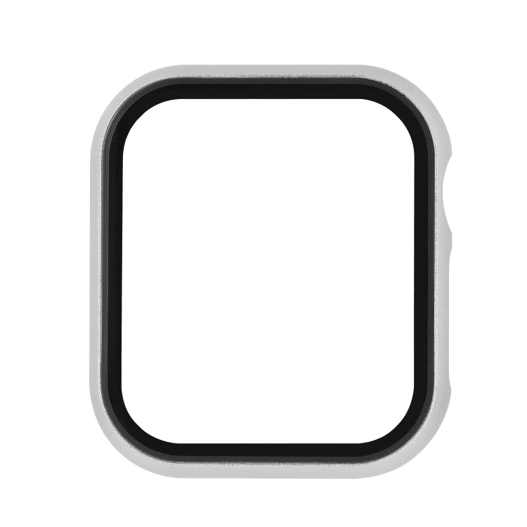 For Apple Watch Series 8&7 45mm Metal Frame + Tempered Glass Protector Case