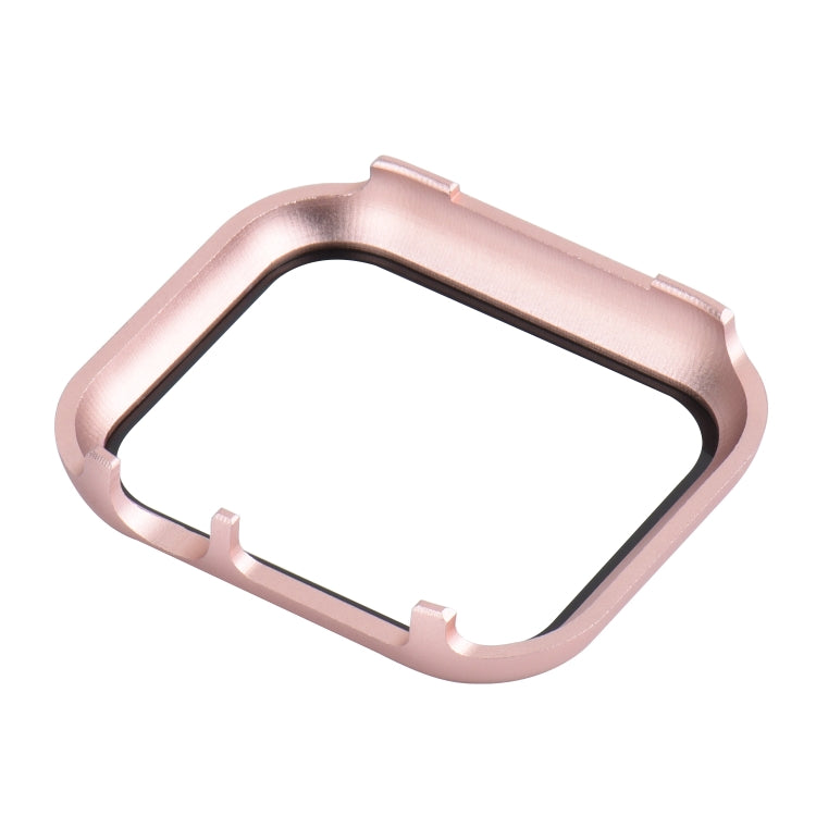 For Apple Watch Series 8&7 41mm Metal Frame + Tempered Glass Protector Case