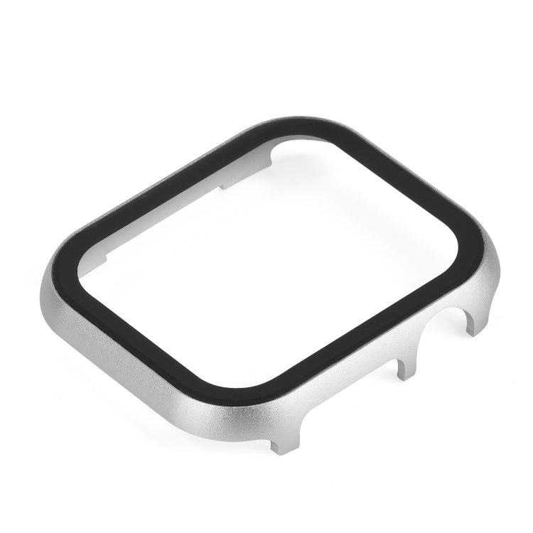 For Apple Watch Series 8&7 41mm Metal Frame + Tempered Glass Protector Case