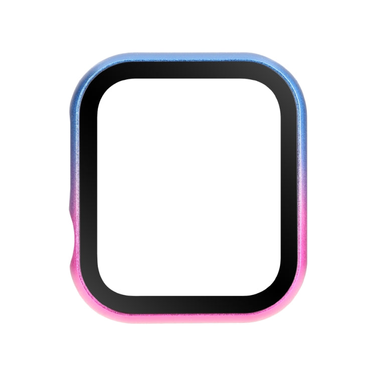 For Apple Watch Series SE 2&6&SE&5&4 40mm Metal Frame + Tempered Glass Protector Case