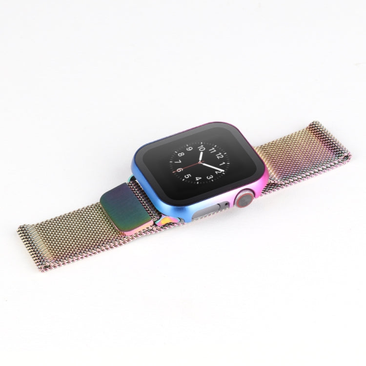 For Apple Watch Series 3&2&1 38mm Metal Frame + Tempered Glass Protector Case