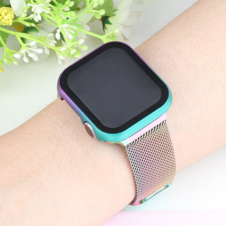 For Apple Watch Series 3&2&1 38mm Metal Frame + Tempered Glass Protector Case