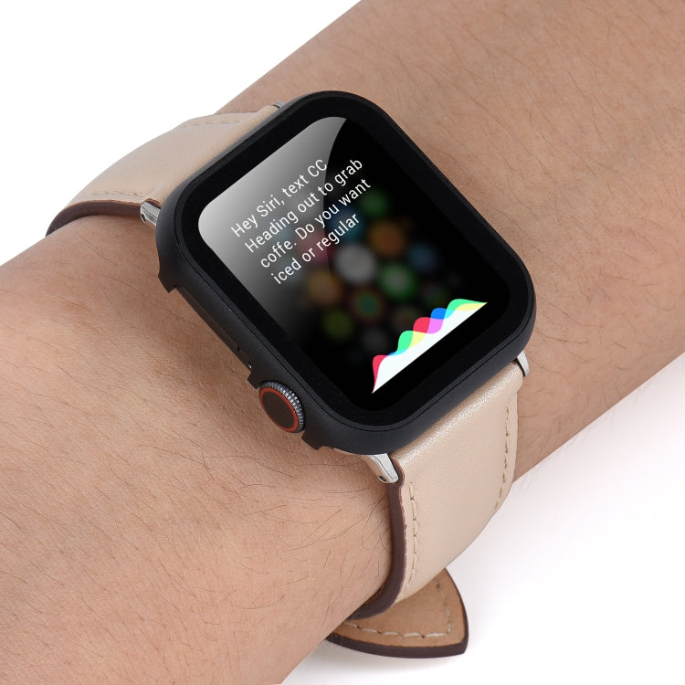 For Apple Watch Series 3&2&1 38mm Metal Frame + Tempered Glass Protector Case