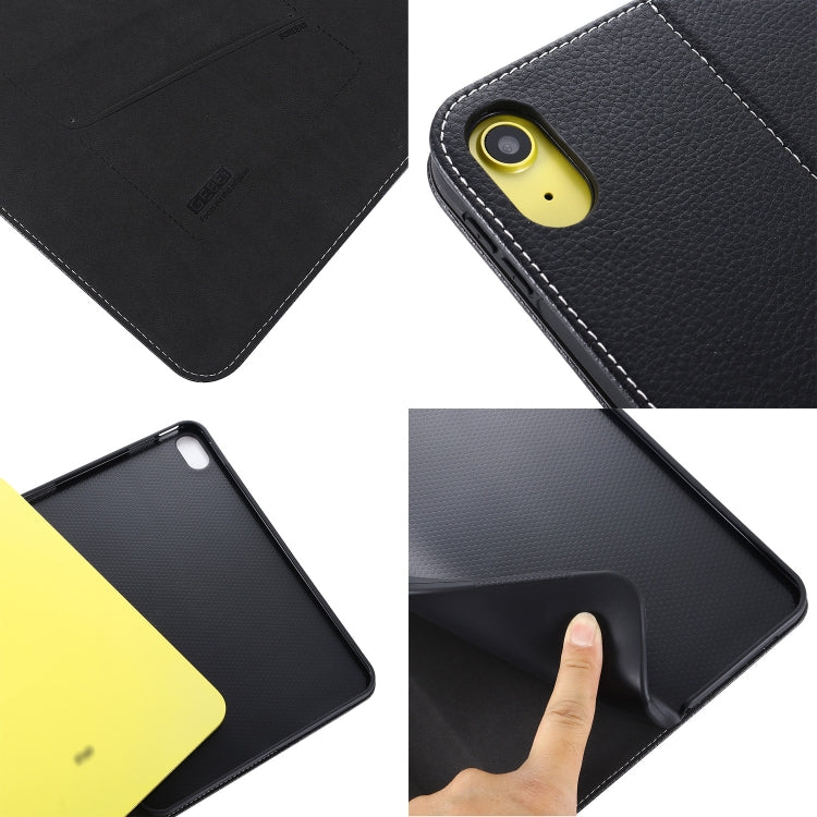 For iPad 10th Gen 10.9 2022 GEBEI Silk Texture Flip Tablet Leather Case