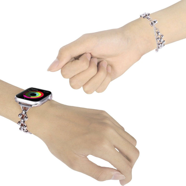 Steel Ball Chain Watch Band For Apple Watch Ultra 49mm&Watch Ultra 2 49mm / Series 9&8&7 45mm / SE 3&SE 2&6&SE&5&4 44mm / 3&2&1 42mm