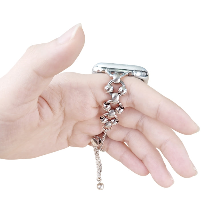 Steel Ball Chain Watch Band For Apple Watch Ultra 49mm&Watch Ultra 2 49mm / Series 9&8&7 45mm / SE 3&SE 2&6&SE&5&4 44mm / 3&2&1 42mm