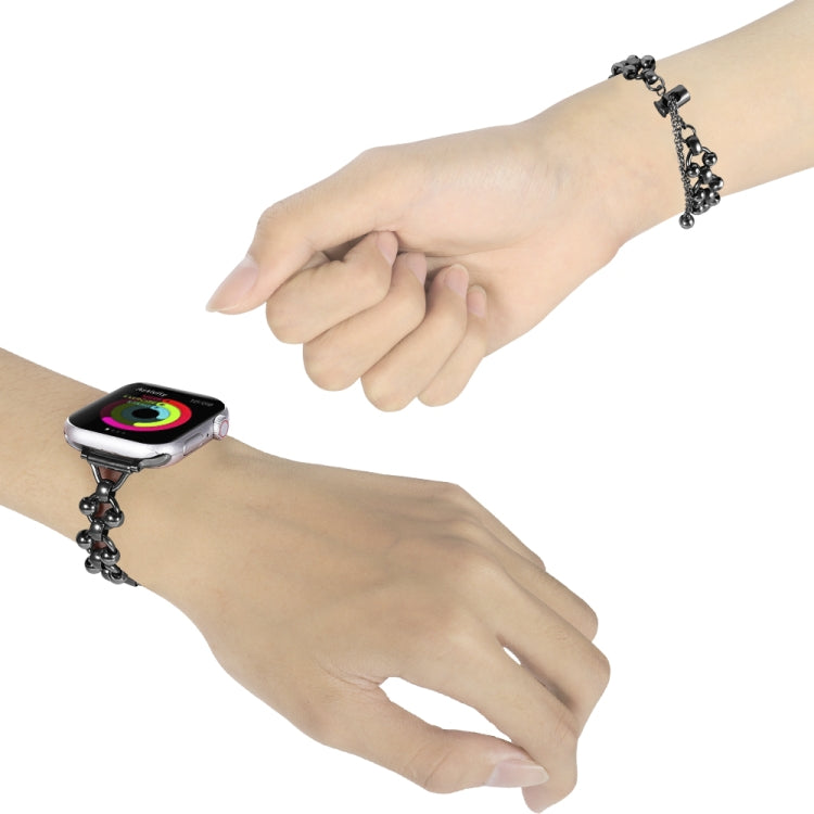 Steel Ball Chain Watch Band For Apple Watch Series 9&8&7 41mm / SE 3&SE 2&6&SE&5&4 40mm / 3&2&1 38mm
