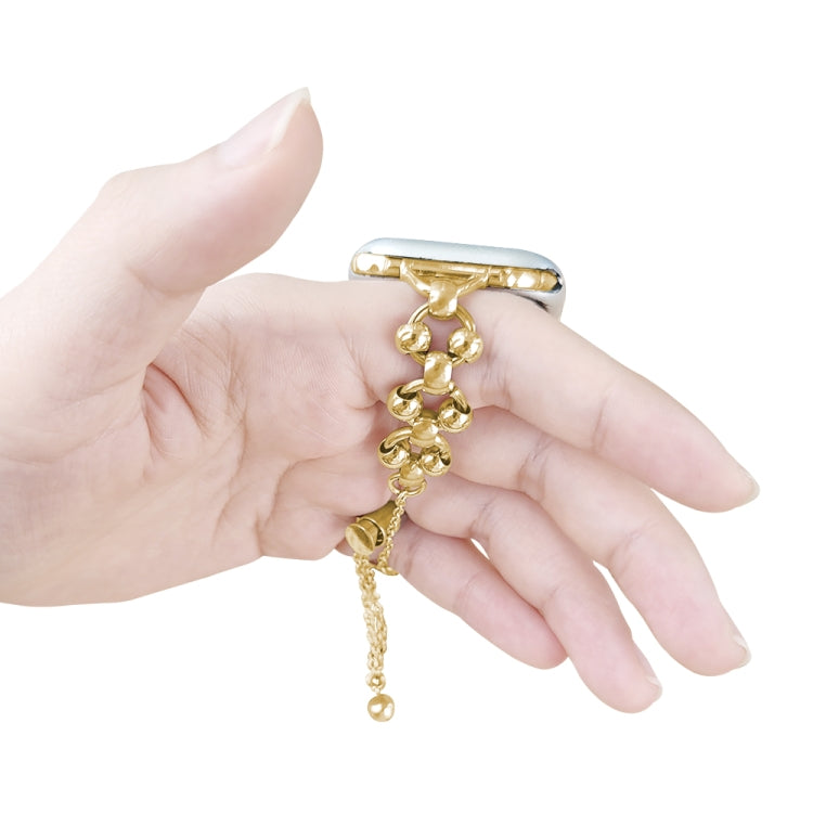 Steel Ball Chain Watch Band For Apple Watch Series 9&8&7 41mm / SE 3&SE 2&6&SE&5&4 40mm / 3&2&1 38mm