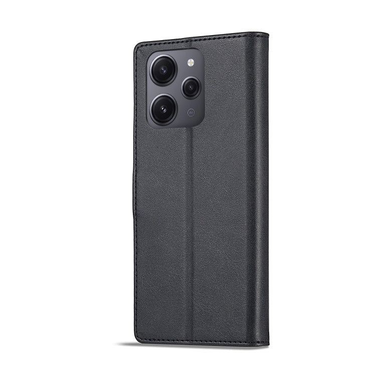 For Xiaomi Redmi 12 4G Global LC.IMEEKE Calf Texture Leather Phone Case