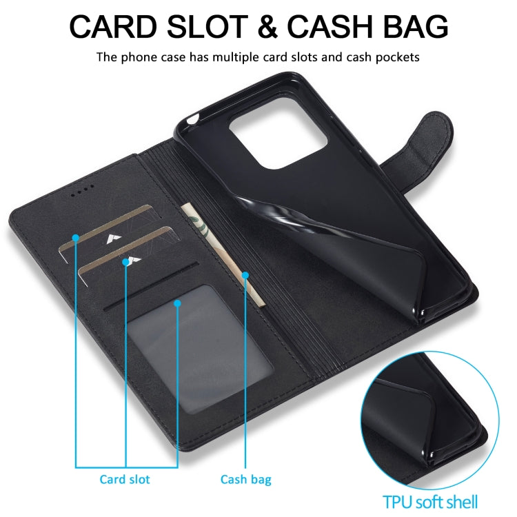 For Xiaomi Redmi 12 4G Global LC.IMEEKE Calf Texture Leather Phone Case