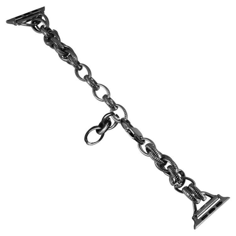 Metal Ripple Twist Chain Watch Band For Apple Watch Ultra 49mm&Watch Ultra 2 49mm / Series 9&8&7 45mm / SE 3&SE 2&6&SE&5&4 44mm / 3&2&1 42mm