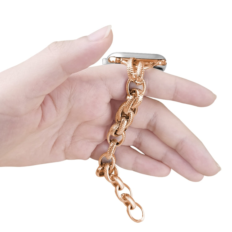 Metal Ripple Twist Chain Watch Band For Apple Watch Ultra 49mm&Watch Ultra 2 49mm / Series 9&8&7 45mm / SE 3&SE 2&6&SE&5&4 44mm / 3&2&1 42mm