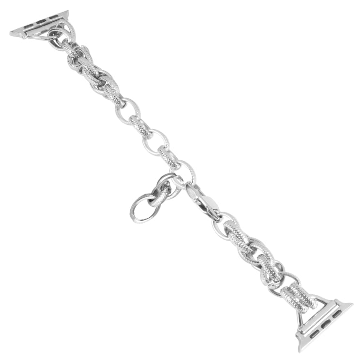 Metal Ripple Twist Chain Watch Band For Apple Watch Ultra 49mm&Watch Ultra 2 49mm / Series 9&8&7 45mm / SE 3&SE 2&6&SE&5&4 44mm / 3&2&1 42mm
