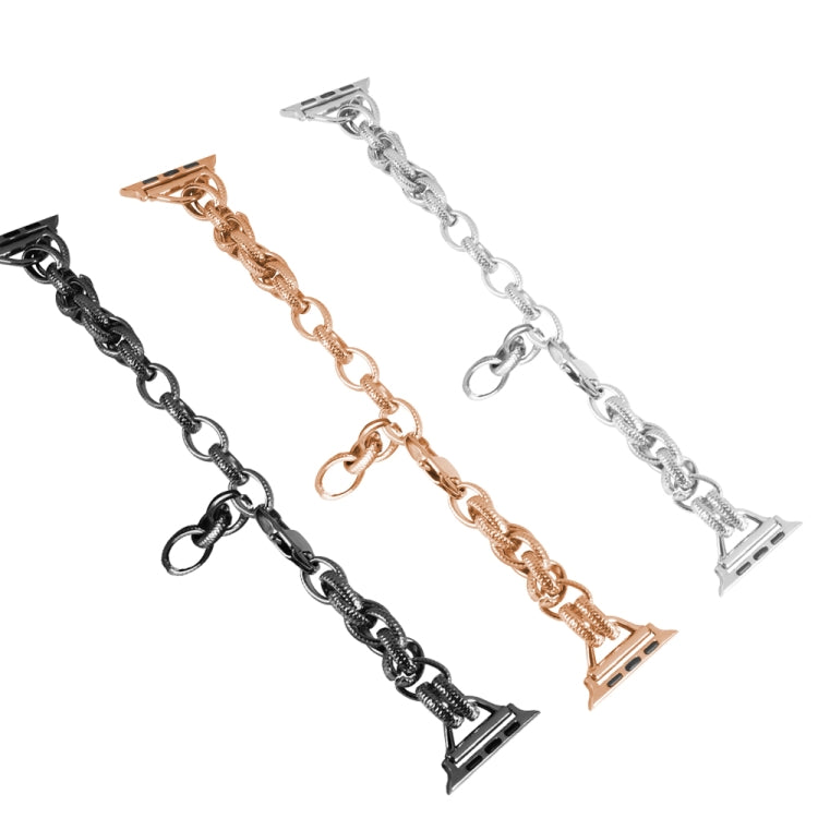 Metal Ripple Twist Chain Watch Band For Apple Watch Ultra 49mm&Watch Ultra 2 49mm / Series 9&8&7 45mm / SE 3&SE 2&6&SE&5&4 44mm / 3&2&1 42mm