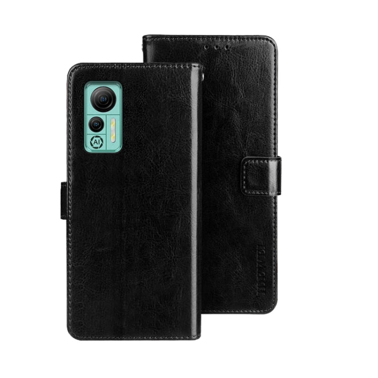 For Ulefone Note 14 idewei Crazy Horse Texture Leather Phone Case with Holder
