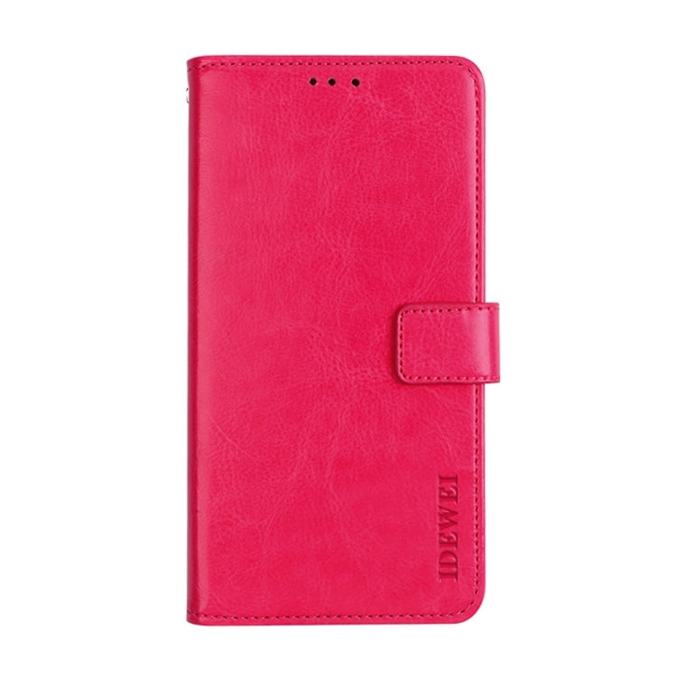 For Ulefone Note 14 idewei Crazy Horse Texture Leather Phone Case with Holder