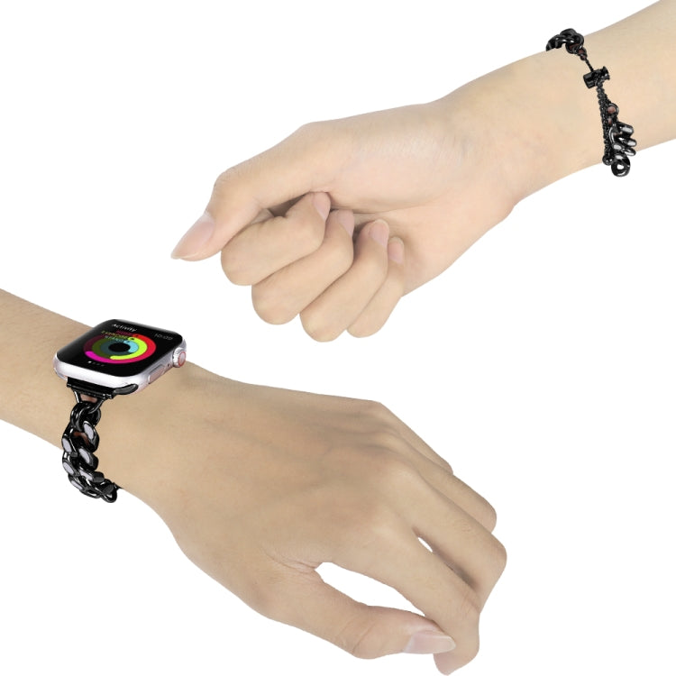 Metal Night Light Chain Watch Band For Apple Watch Series 9&8&7 41mm / SE 3&SE 2&6&SE&5&4 40mm / 3&2&1 38mm