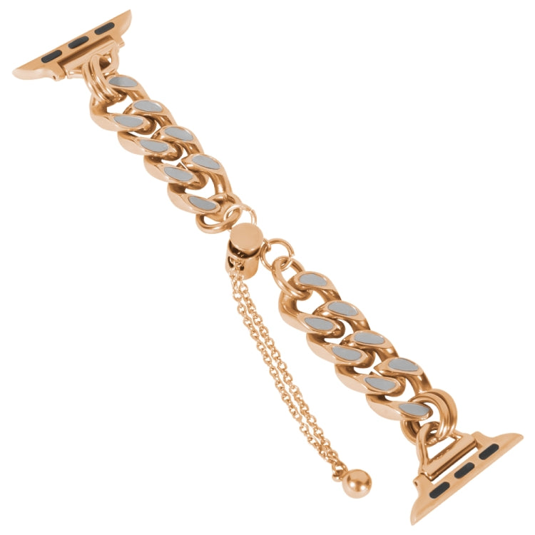 Metal Night Light Chain Watch Band For Apple Watch Series 9&8&7 41mm / SE 3&SE 2&6&SE&5&4 40mm / 3&2&1 38mm