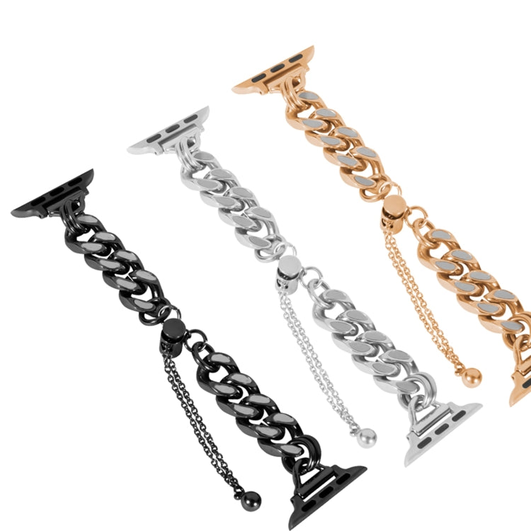Metal Night Light Chain Watch Band For Apple Watch Series 9&8&7 41mm / SE 3&SE 2&6&SE&5&4 40mm / 3&2&1 38mm