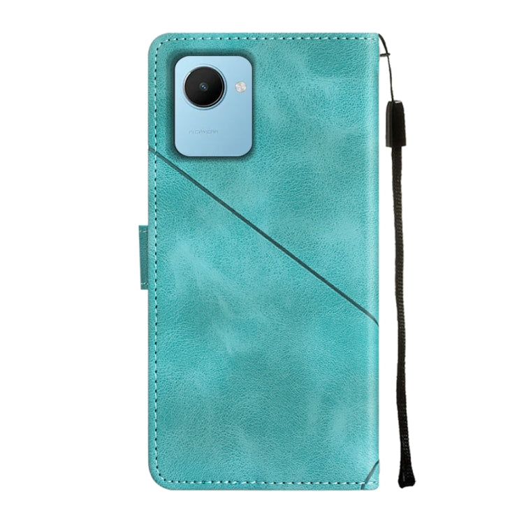 For Realme C30s Skin-feel Embossed Leather Phone Case
