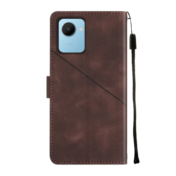 For Realme C30s Skin-feel Embossed Leather Phone Case