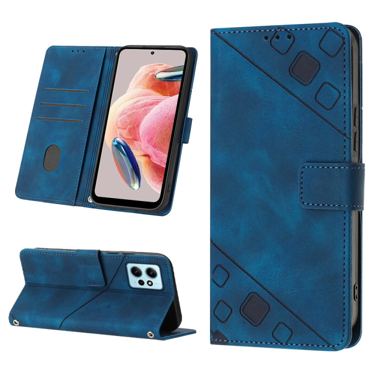 For Xiaomi Redmi Note 12 4G Global Skin-feel Embossed Leather Phone Case