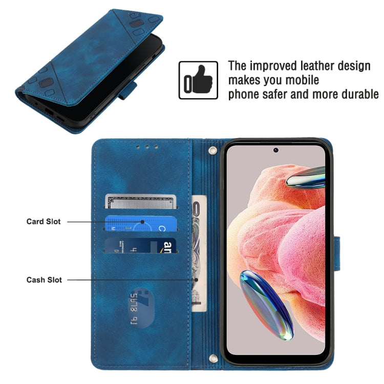 For Xiaomi Redmi Note 12 4G Global Skin-feel Embossed Leather Phone Case