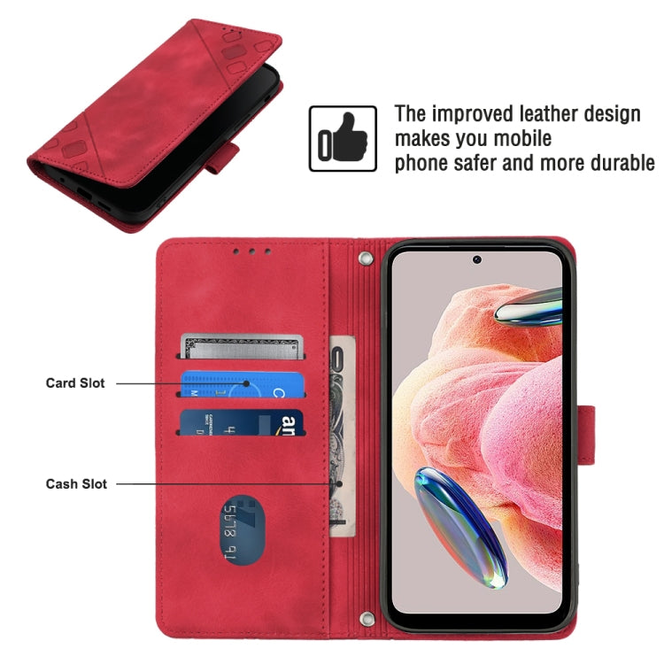 For Xiaomi Redmi Note 12 4G Global Skin-feel Embossed Leather Phone Case