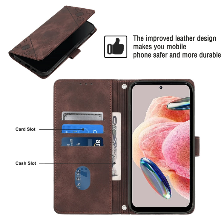 For Xiaomi Redmi Note 12 4G Global Skin-feel Embossed Leather Phone Case