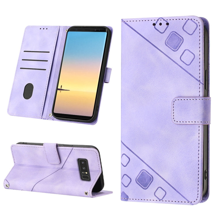 For Samsung Galaxy Note8 Skin-feel Embossed Leather Phone Case