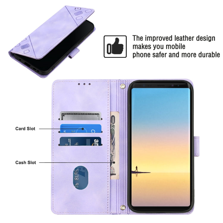 For Samsung Galaxy Note8 Skin-feel Embossed Leather Phone Case