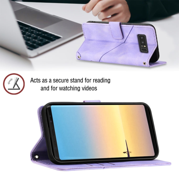 For Samsung Galaxy Note8 Skin-feel Embossed Leather Phone Case