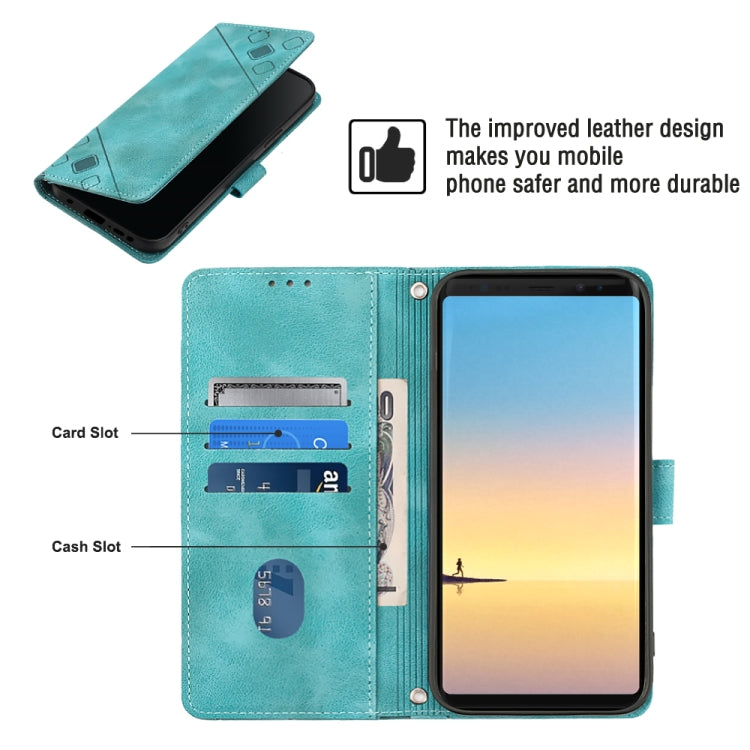 For Samsung Galaxy Note8 Skin-feel Embossed Leather Phone Case
