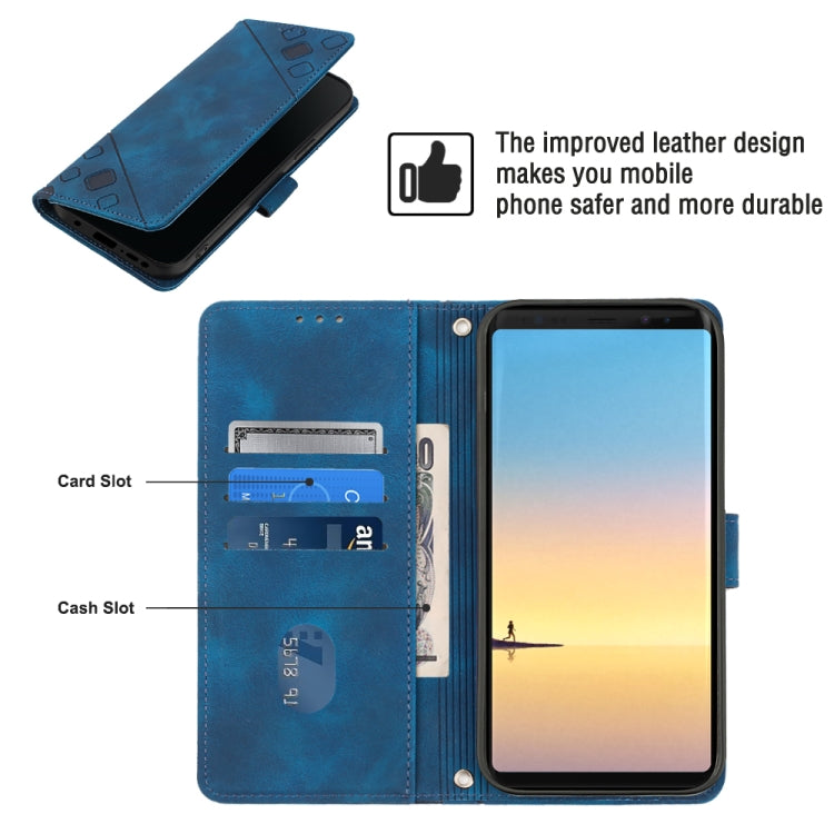 For Samsung Galaxy Note8 Skin-feel Embossed Leather Phone Case