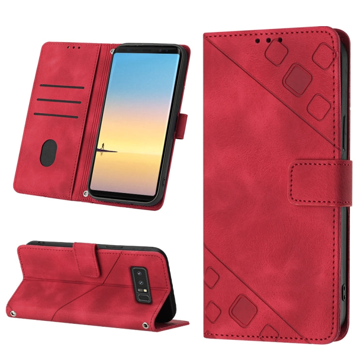 For Samsung Galaxy Note8 Skin-feel Embossed Leather Phone Case