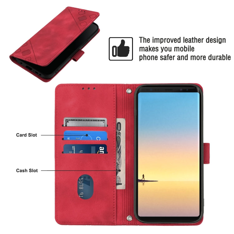 For Samsung Galaxy Note8 Skin-feel Embossed Leather Phone Case