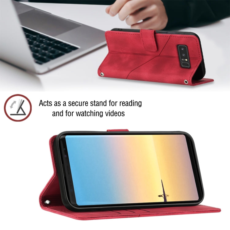 For Samsung Galaxy Note8 Skin-feel Embossed Leather Phone Case
